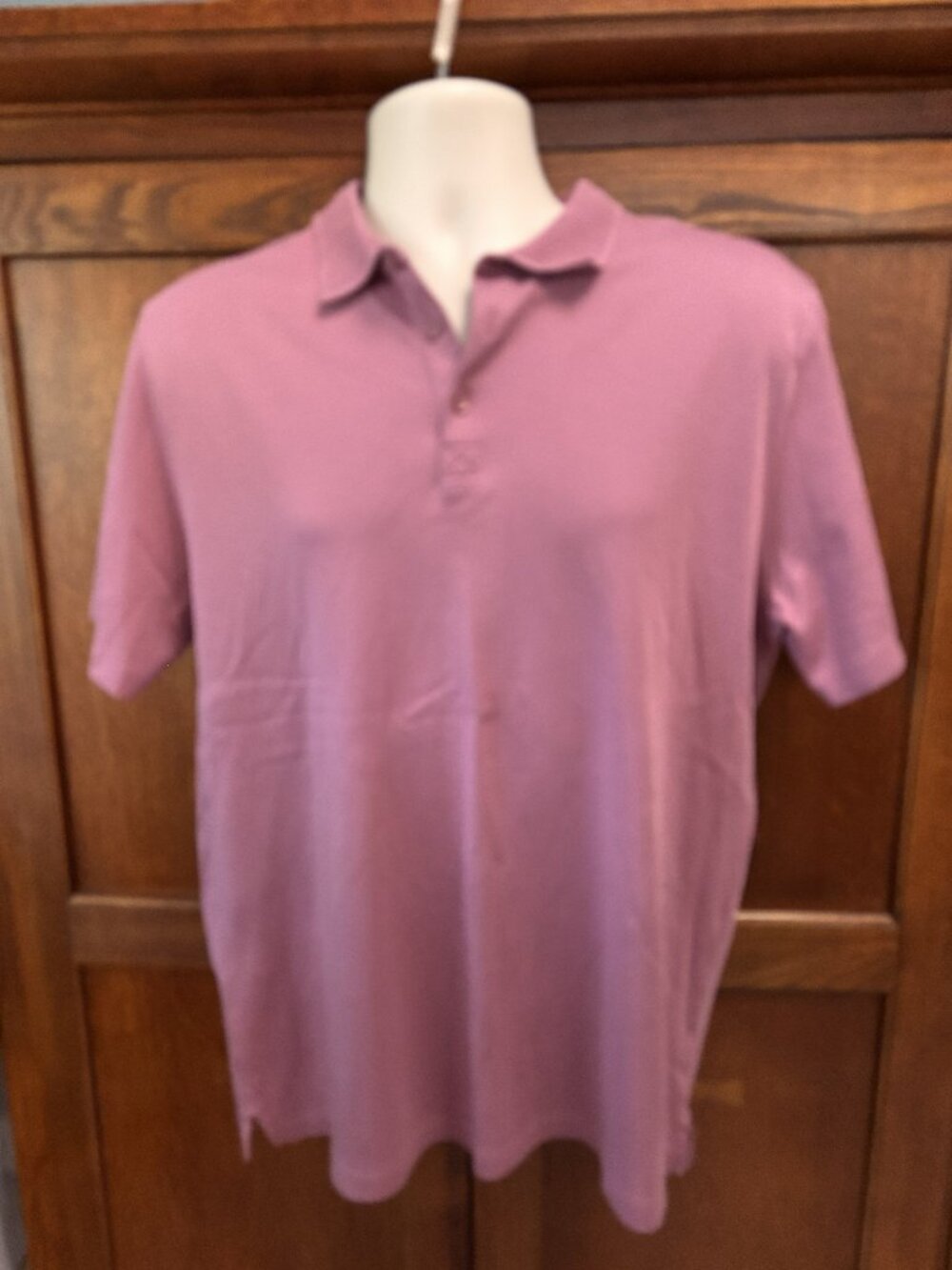 34 Heritage Pink Polo Shirt Men's Large Short Sleeve Cotton Blend Casual Golf